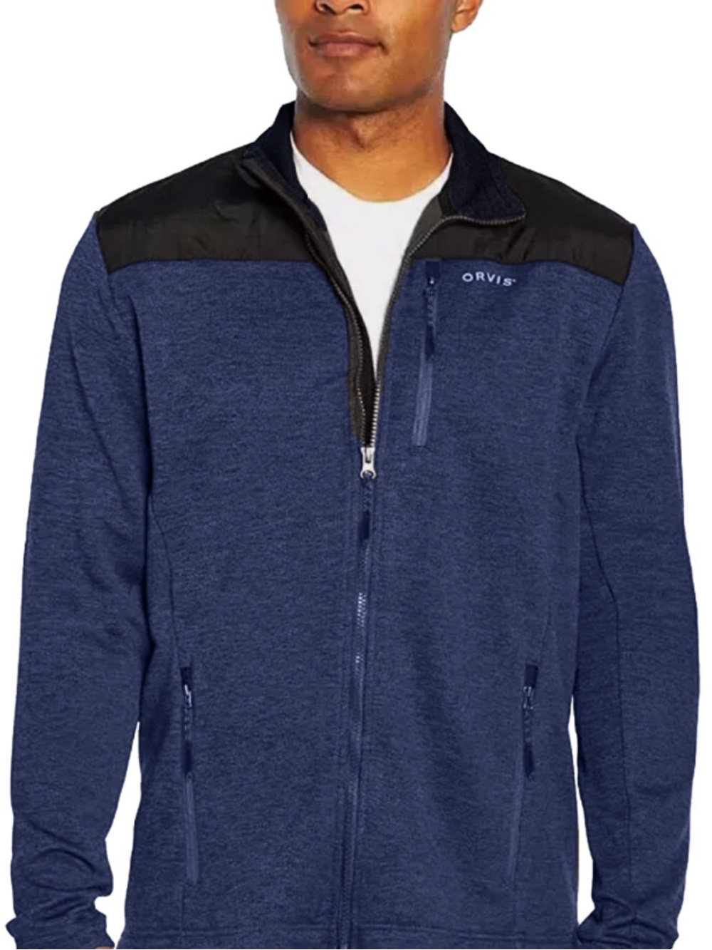Orvis Men’s Bonded Mesh Long Sleeve Full Zip Fleece Lined Jacket